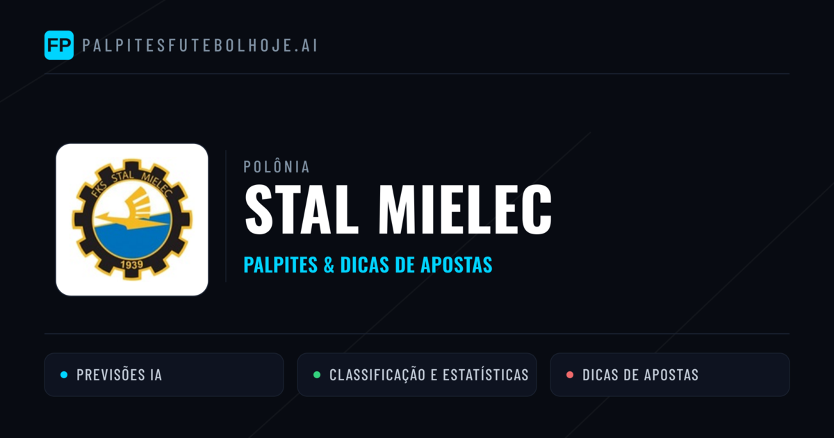Stal Mielec Palpites & Estatísticas