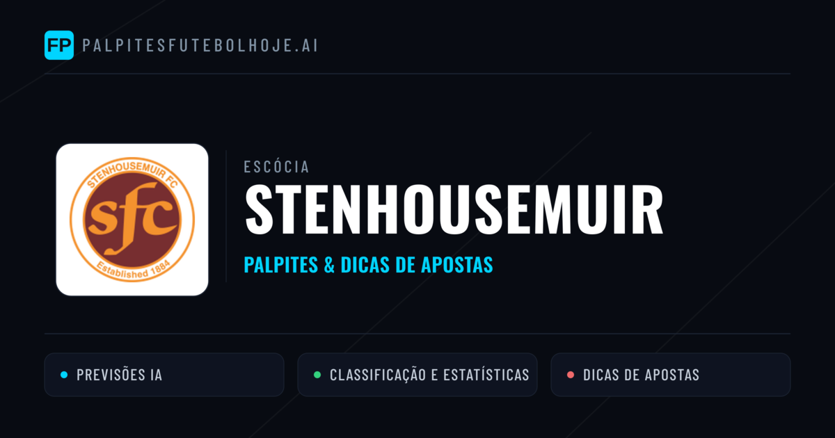 Stenhousemuir Palpites & Estatísticas