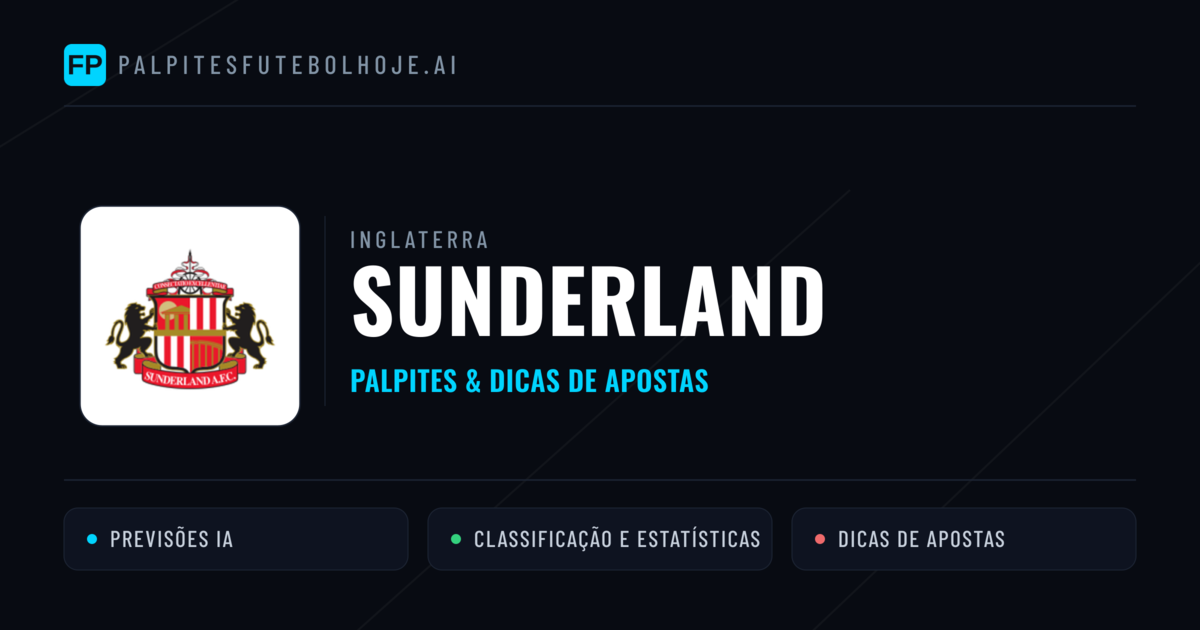 Sunderland Palpites & Estatísticas