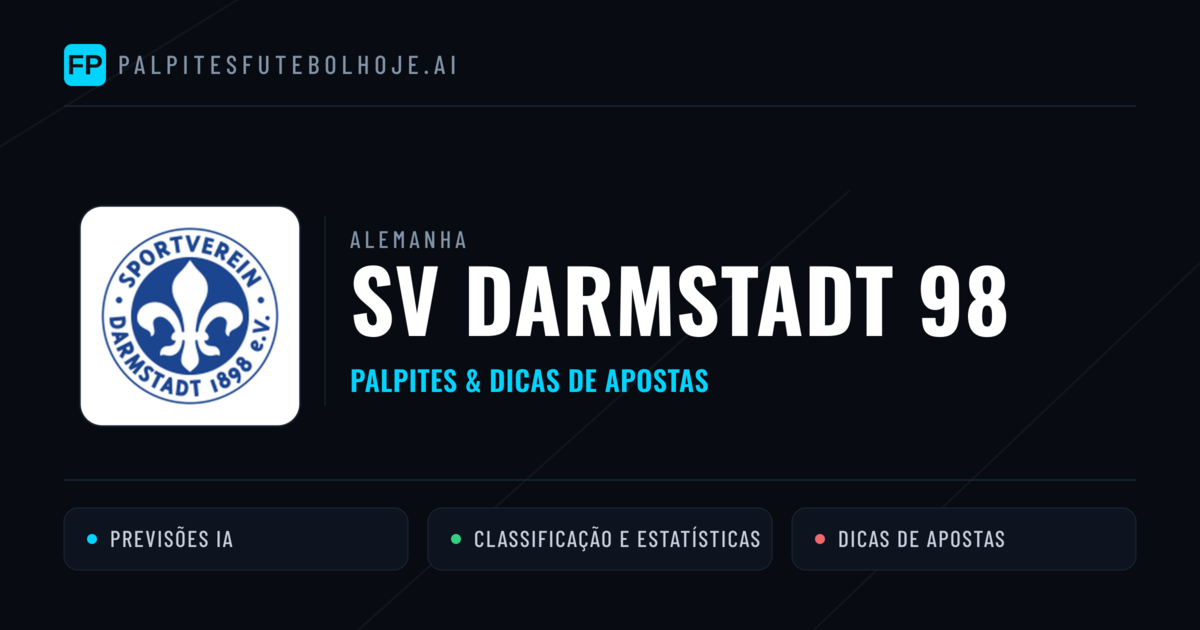 SV Darmstadt 98 Palpites & Estatísticas