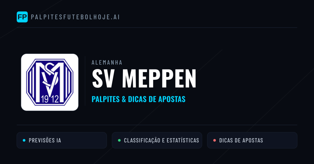 SV Meppen Palpites & Estatísticas