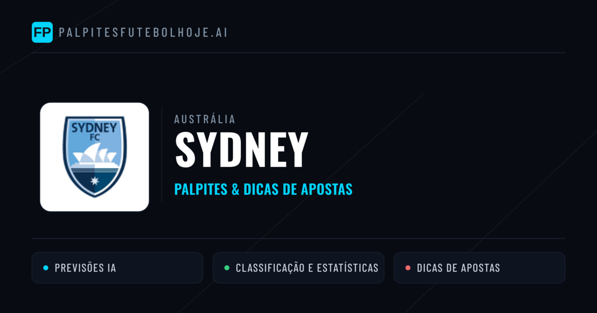 Sydney Palpites & Estatísticas