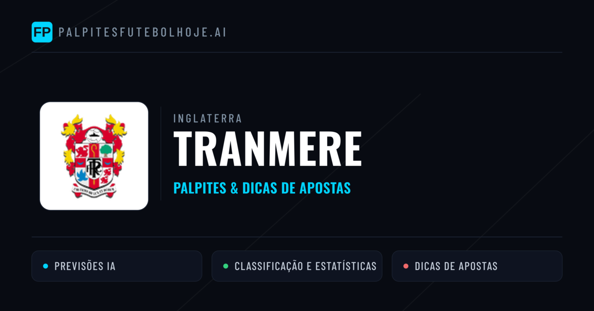 Tranmere Palpites & Estatísticas