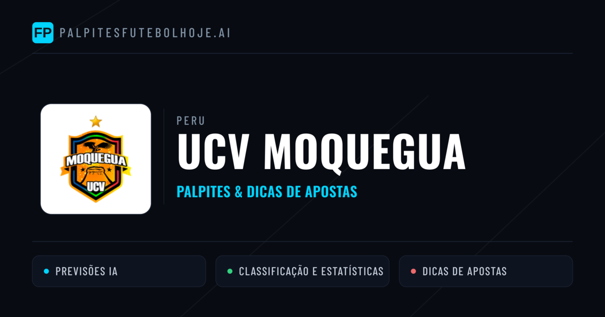 UCV Moquegua Palpites & Estatísticas