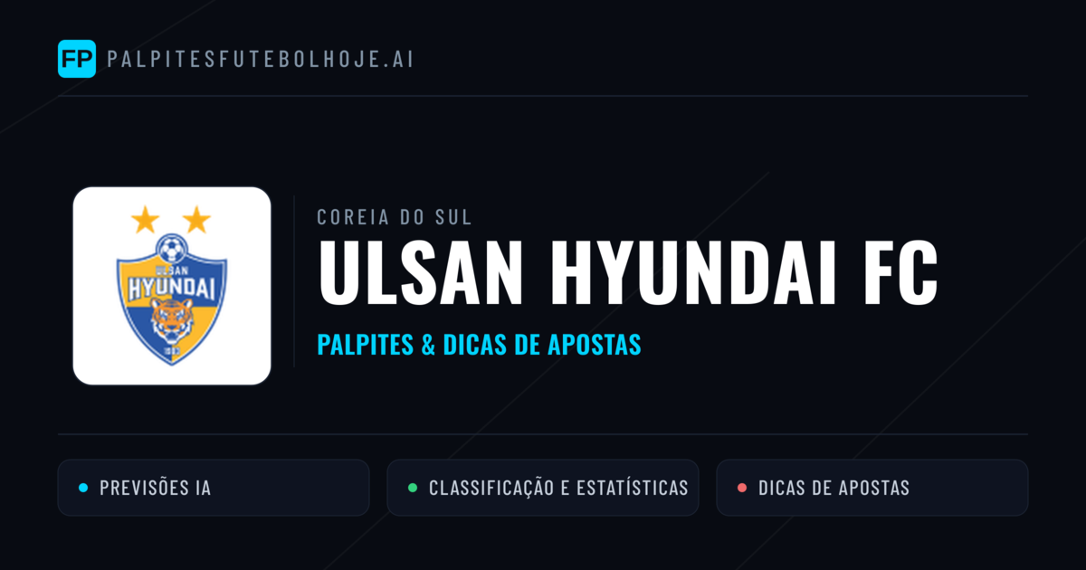 Ulsan Hyundai FC Palpites & Estatísticas
