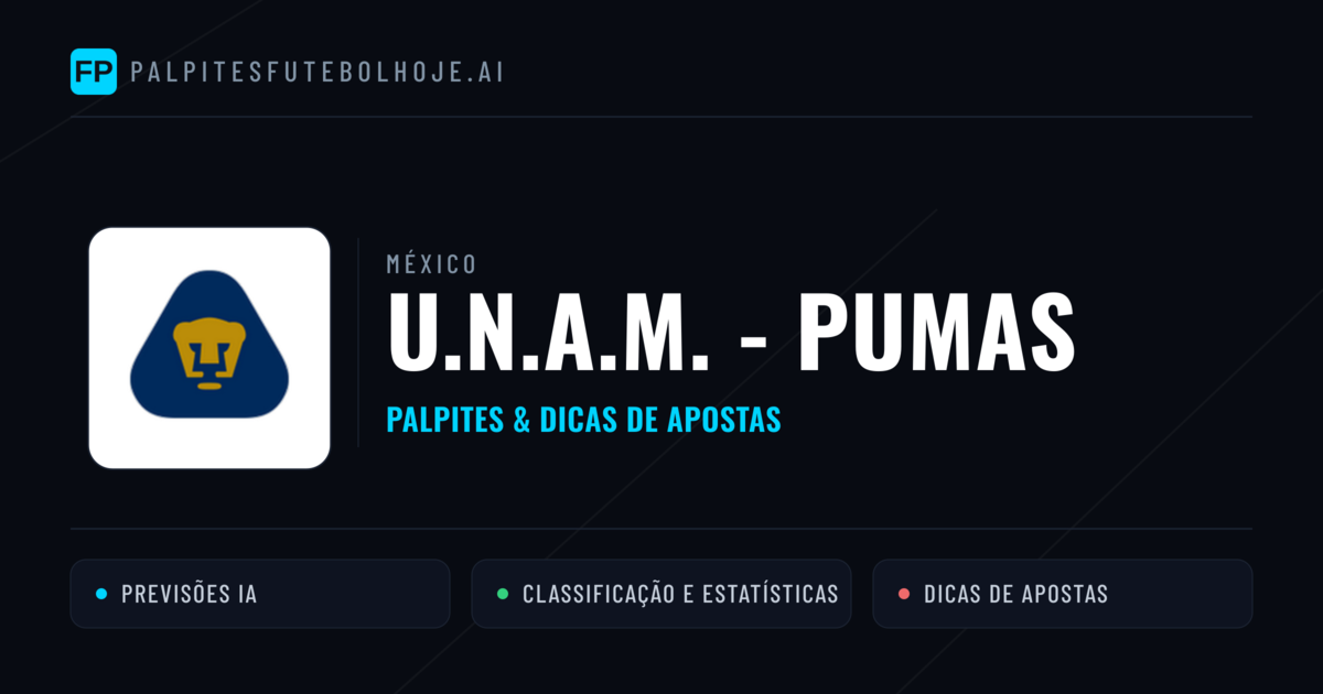 U.N.A.M. - Pumas Palpites & Estatísticas