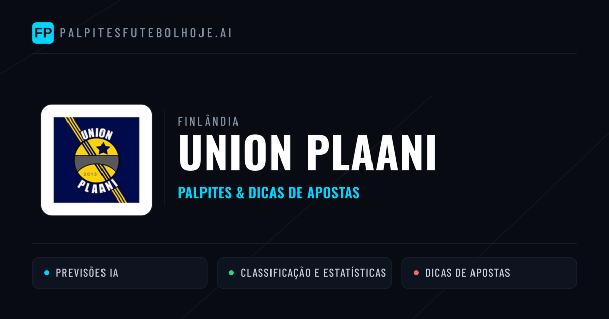 Union Plaani Palpites & Estatísticas