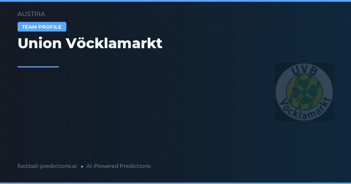 Union Vöcklamarkt Palpites & Estatísticas