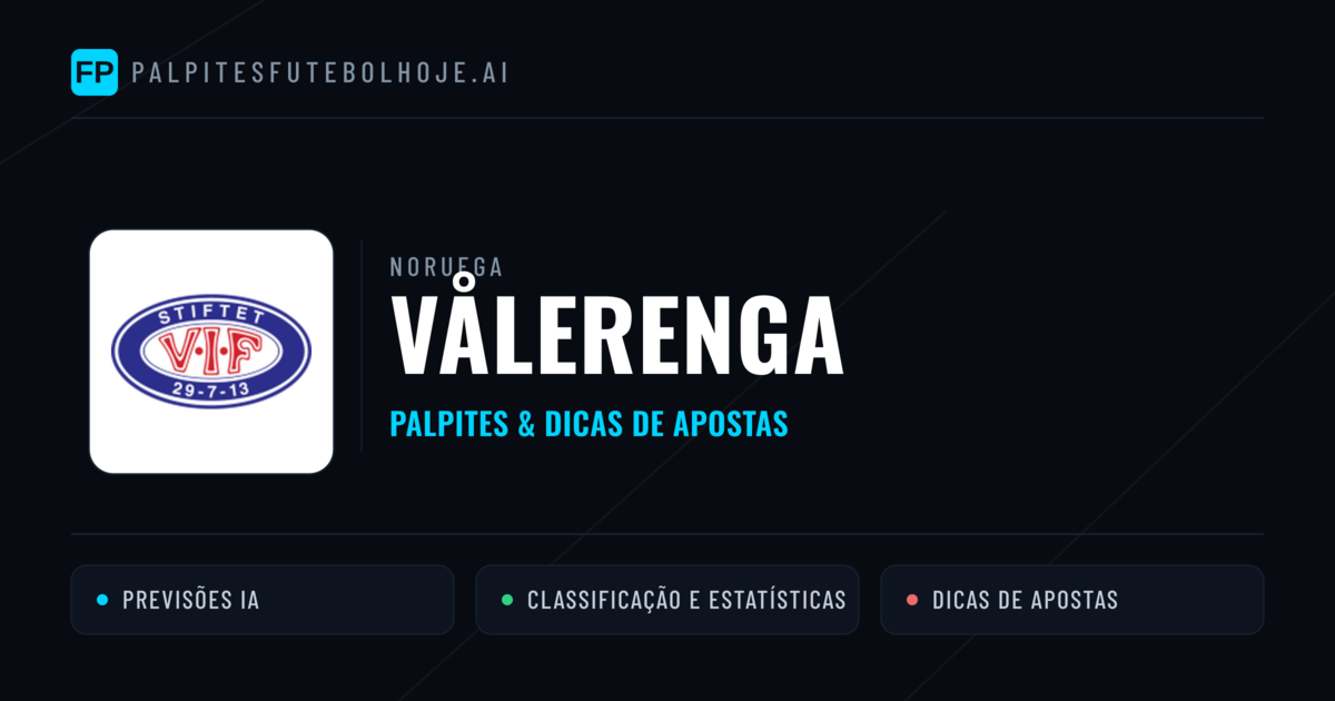 Vålerenga Palpites & Estatísticas