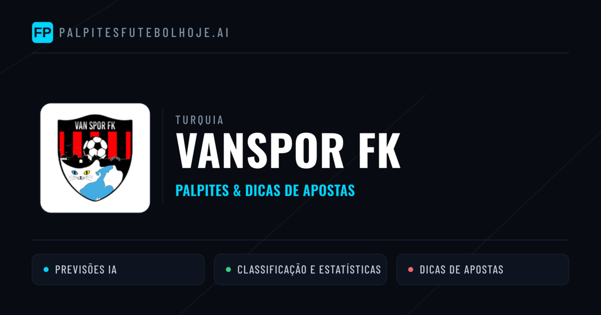 Vanspor FK Palpites & Estatísticas