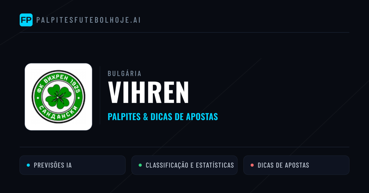 Vihren Palpites & Estatísticas