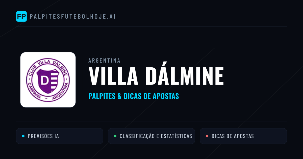 Villa Dálmine Palpites & Estatísticas