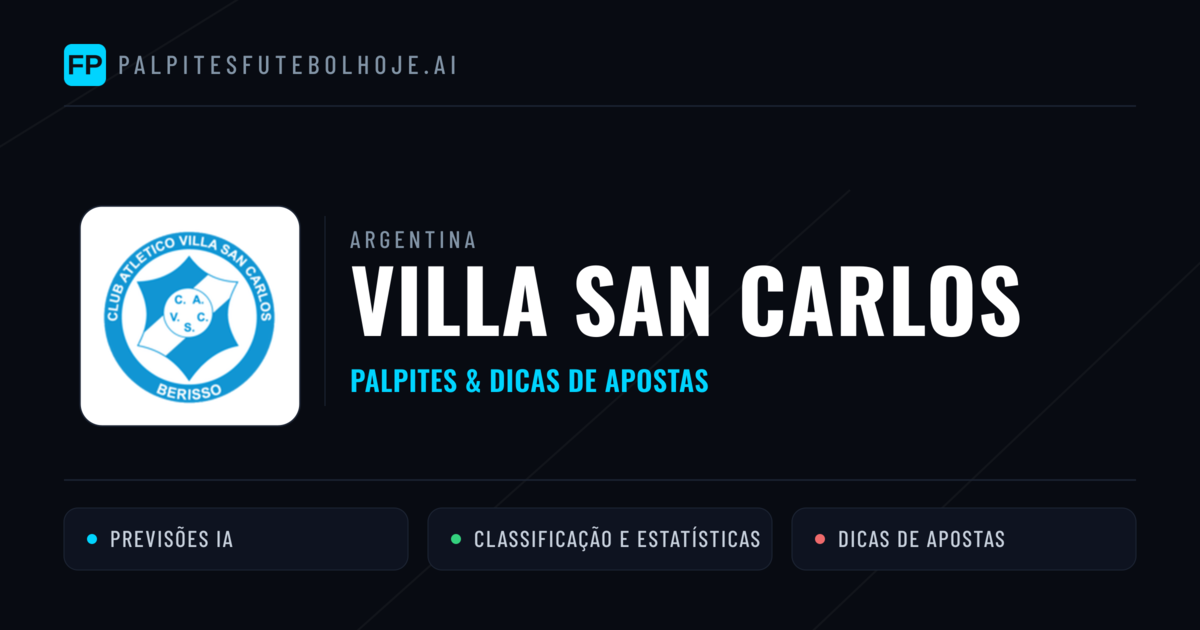 Villa San Carlos Palpites & Estatísticas