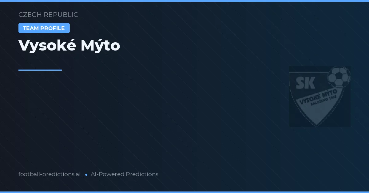 Vysoké Mýto Palpites & Estatísticas