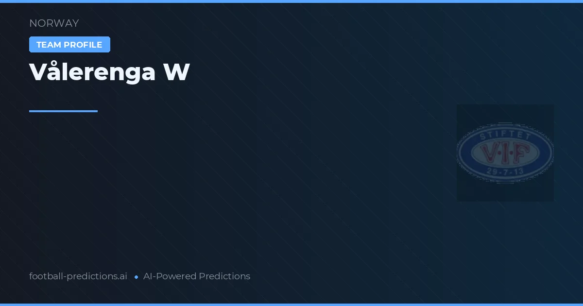 Vålerenga W Palpites & Estatísticas