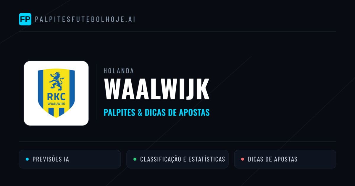 Waalwijk Palpites & Estatísticas