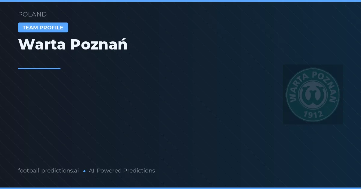 Warta Poznań Palpites & Estatísticas