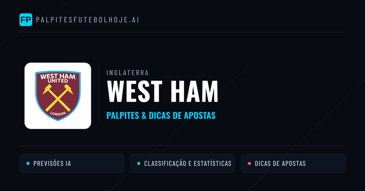 West Ham Palpites & Estatísticas