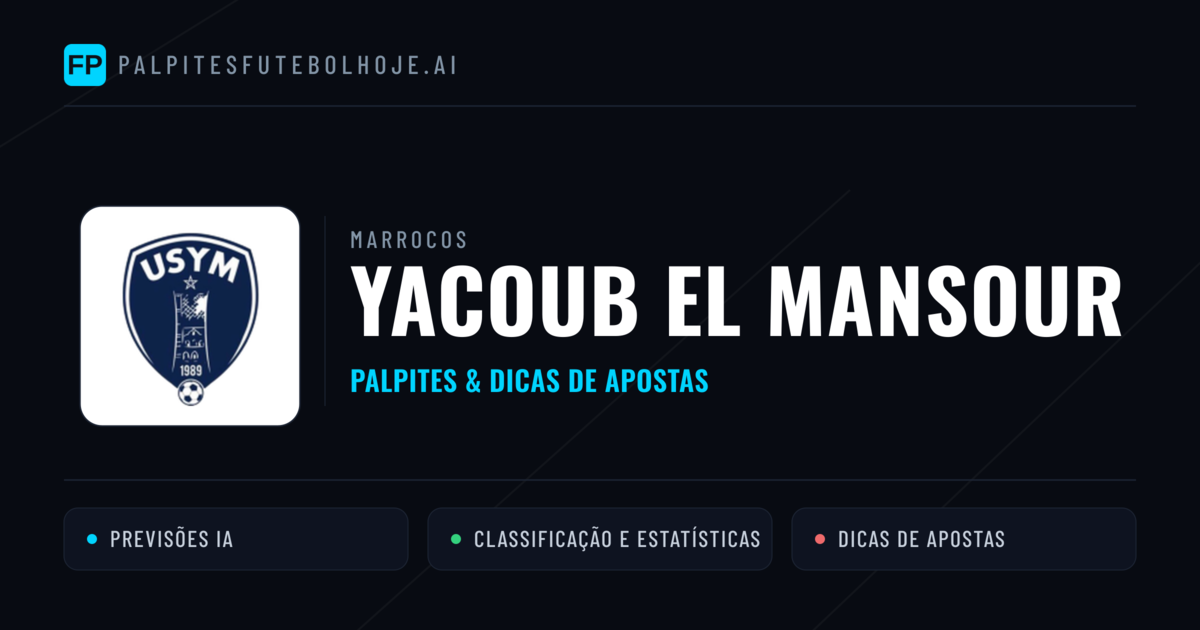 Yacoub El Mansour Palpites & Estatísticas