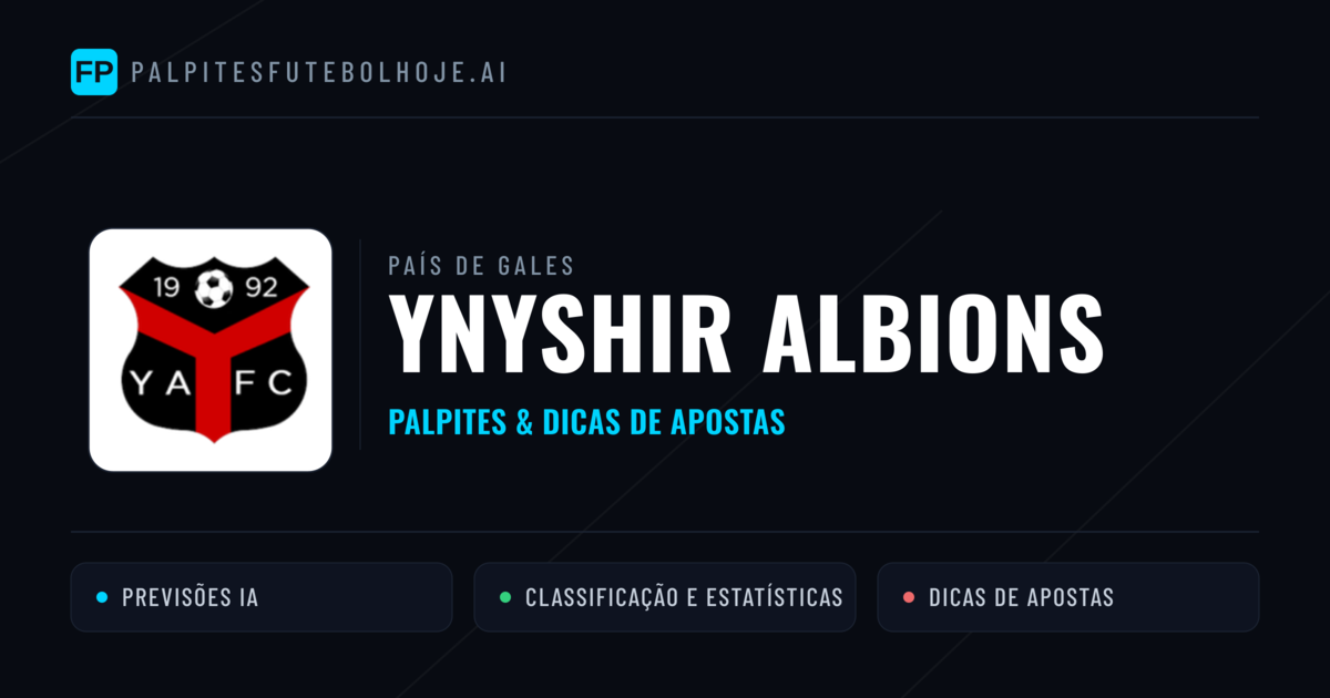 Ynyshir Albions Palpites & Estatísticas