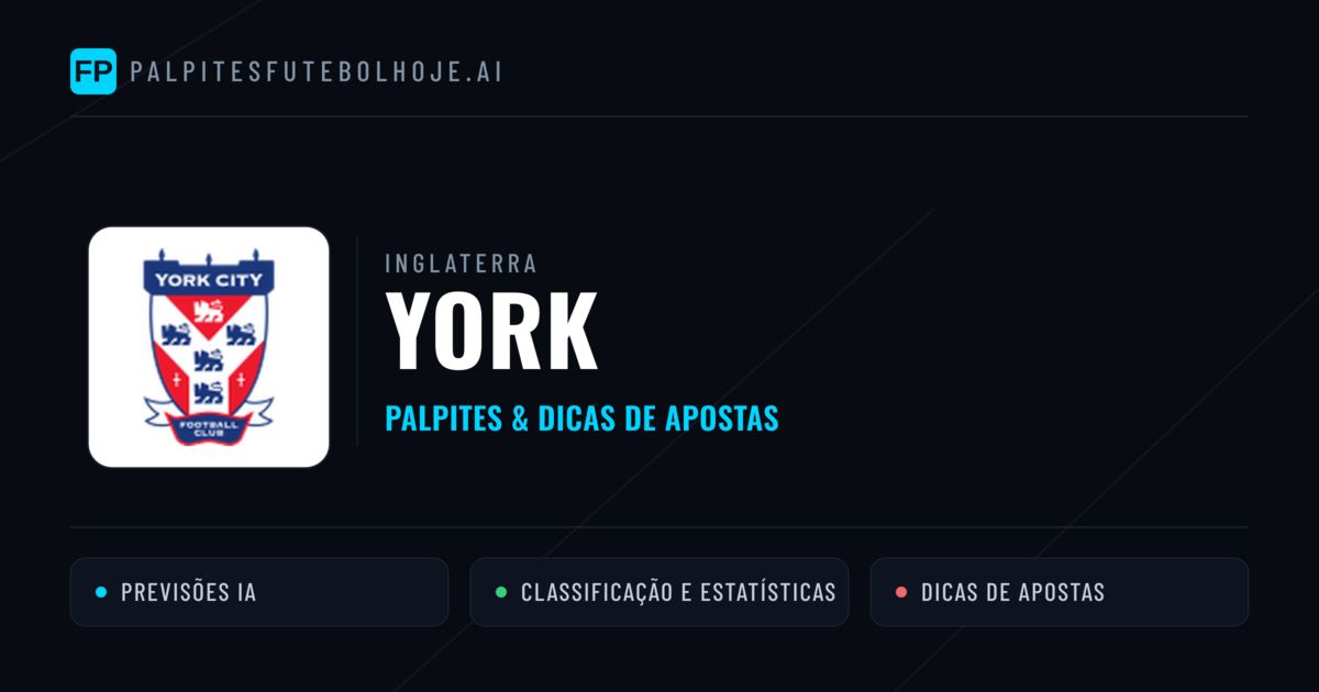 York Palpites & Estatísticas