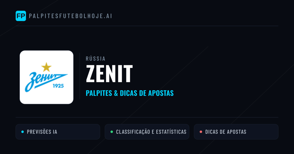 Zenit Palpites & Estatísticas