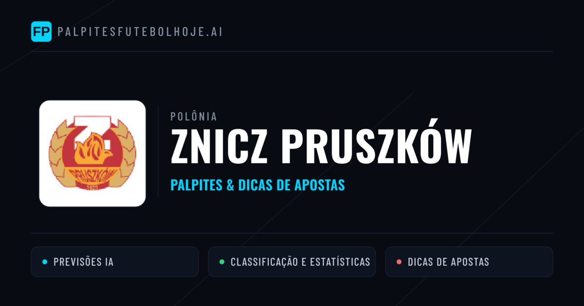 Znicz Pruszków Palpites & Estatísticas