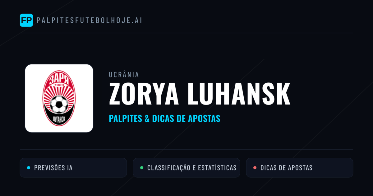 Zorya Luhansk Palpites & Estatísticas